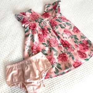 Nordstrom Floral Pink 18 Months Baby Dress with Bloomers